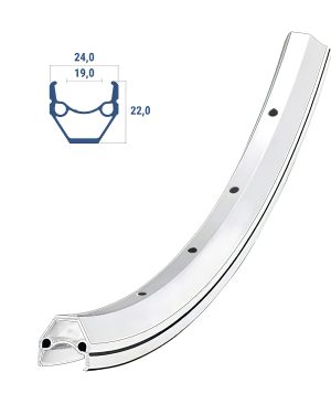 Obruč 28" (622mm) - dupli zid 36 rupa, ALU sivi